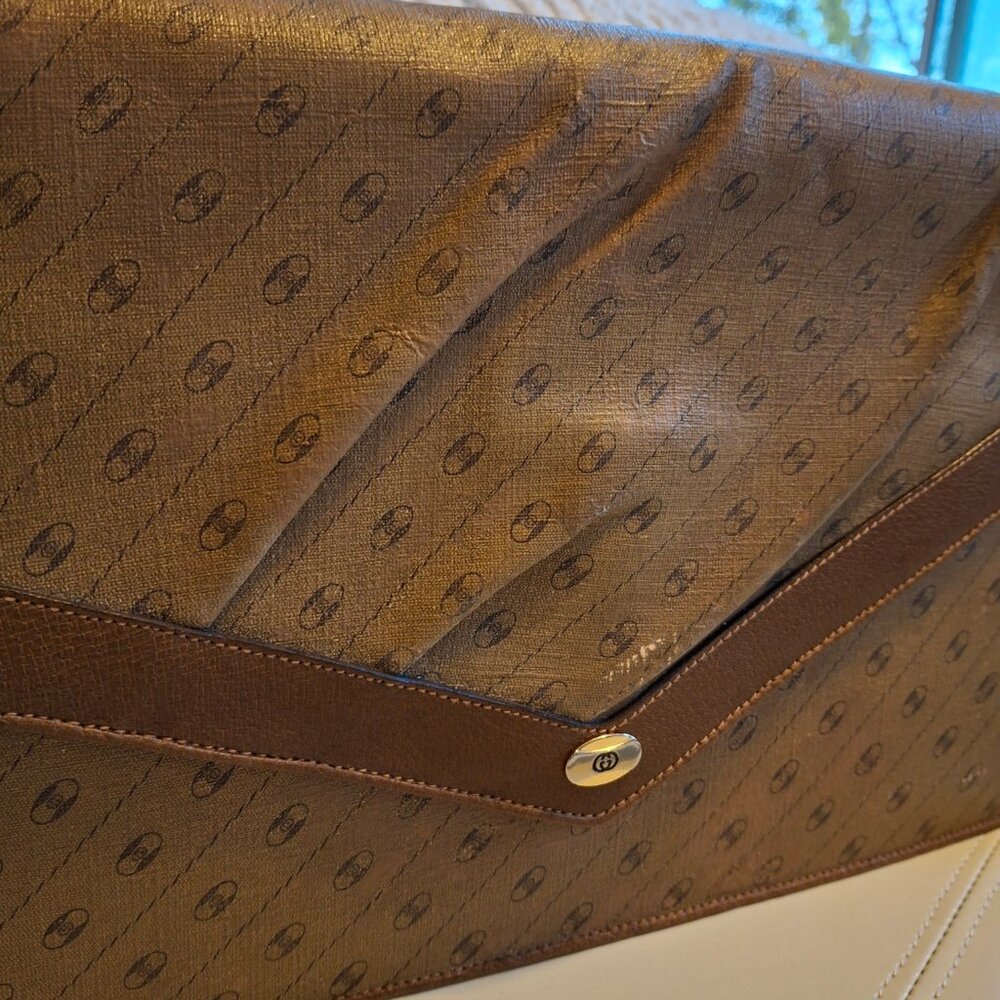 GUCCI Accessory Collection Envelope Purse Shoulder Bag Convertible Clut GG Logo - Picture 2 of 16